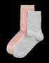 Marks & Spencer "2pk Cotton Blend Ribbed Crew Socks"